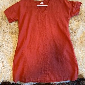 Linen bee tunic dress